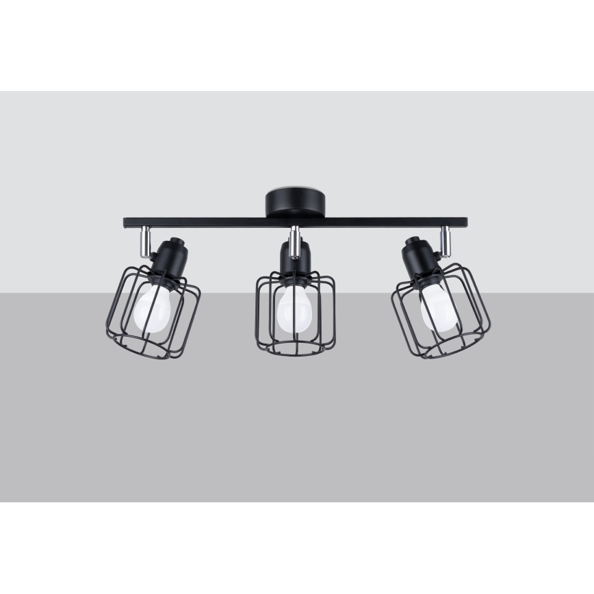 Kohdevalo BELUCI 3xE14/40W/230V musta