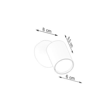 Sollux SL.1126 - Seinävalaisin LEMMI 1xGU10/40W/230V musta