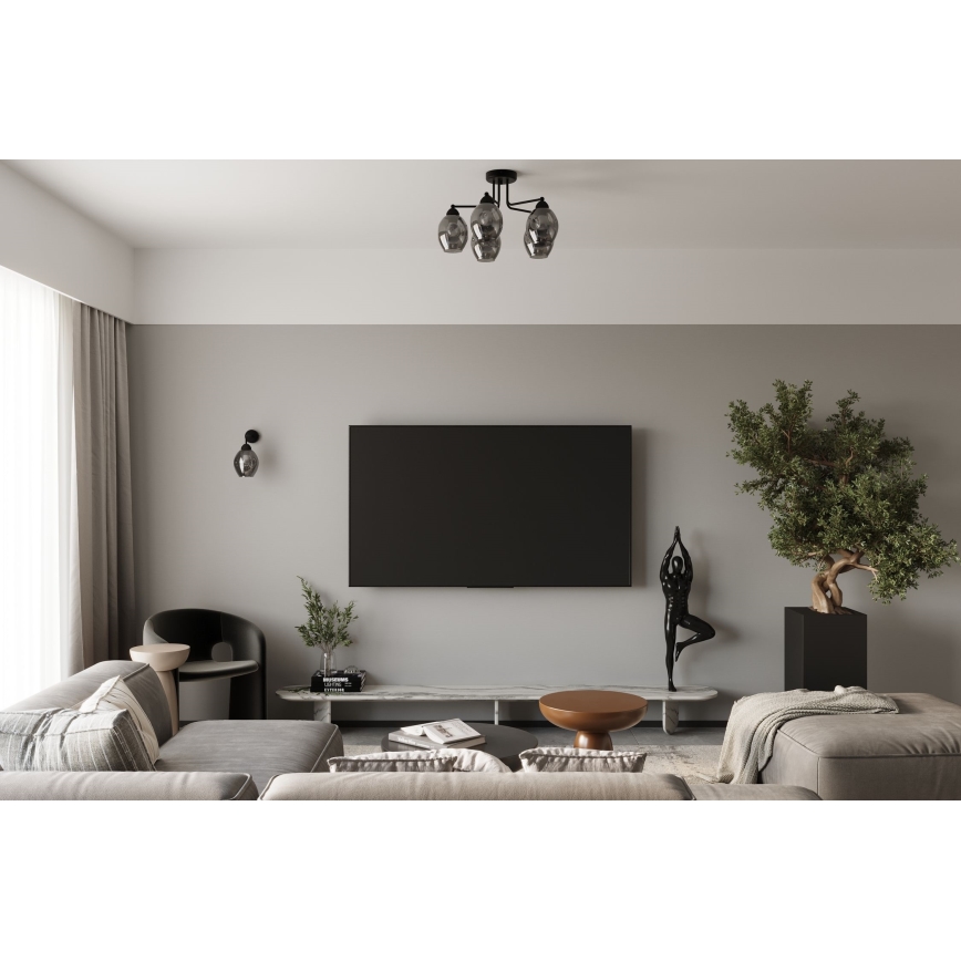 Seinävalaisin FILLAN 1xE27/60W/230V musta