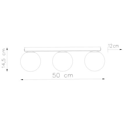 Sollux SL.1148 - Kattovalaisin YOLI 3xG9/12W/230V valkoinen