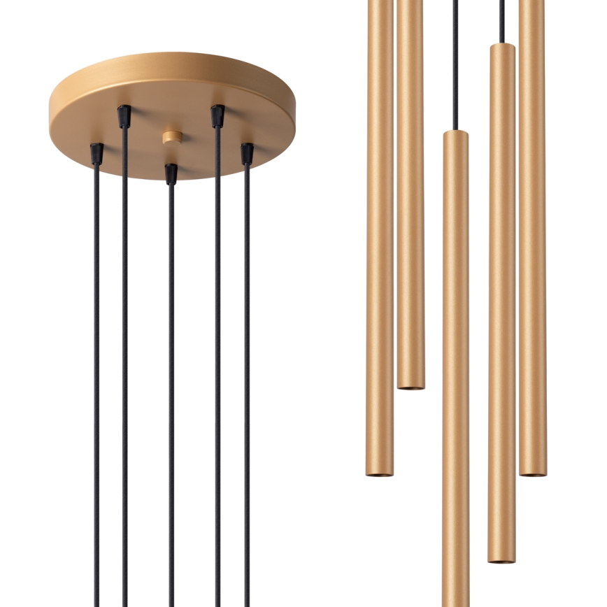 Kattokruunu johdossa PASTELO 5xG9/8W/230V kulta
