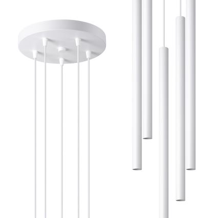 Kattokruunu johdossa PASTELO 5xG9/8W/230V valkoinen