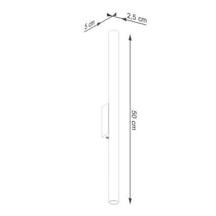 Seinävalaisin PASTELO 2xG9/8W/230V kulta