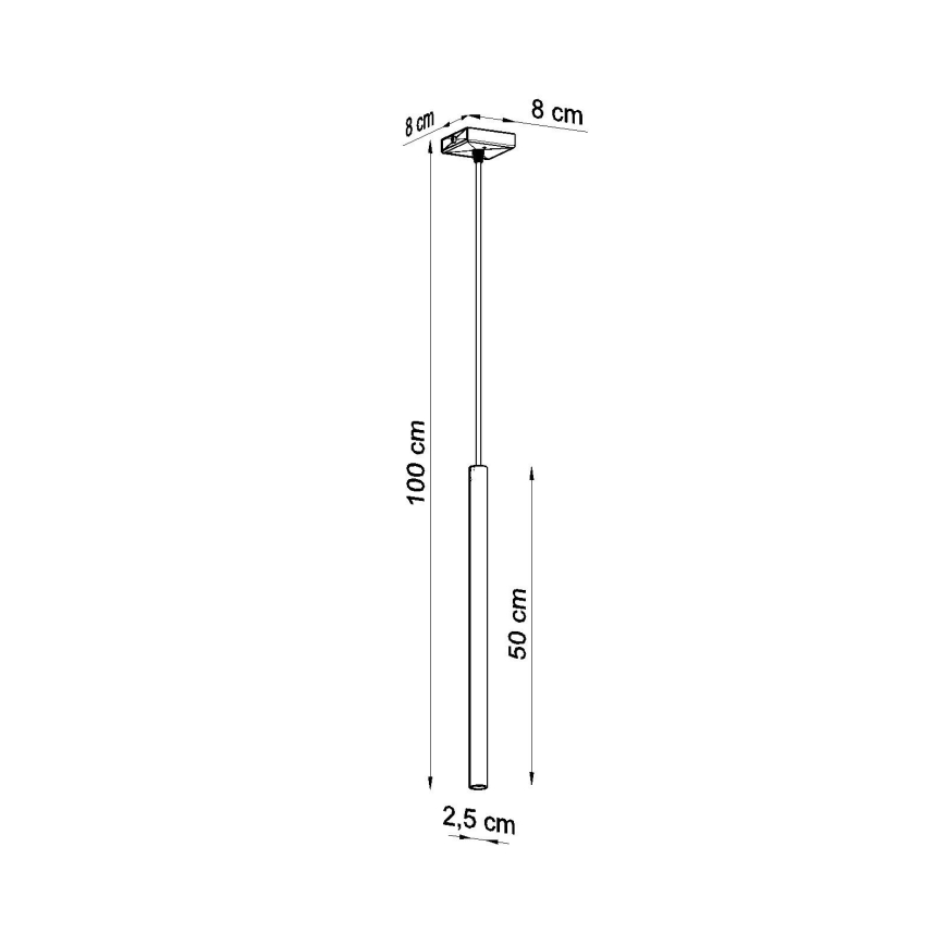 Kattokruunu johdossa PASTELO 1xG9/8W/230V kulta