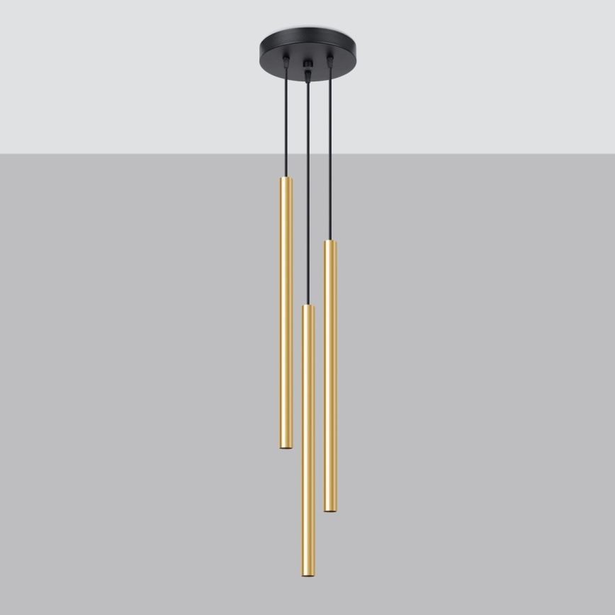 Kattokruunu johdossa PASTELO 3xG9/8W/230V kulta