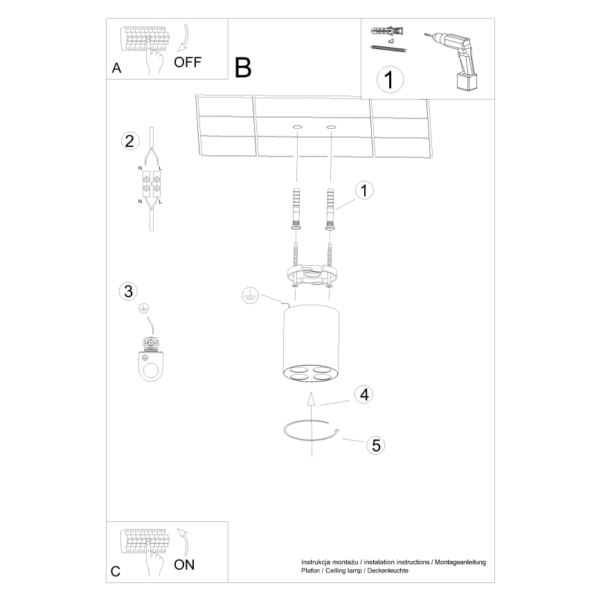 LED-kohdevalaisin ZOE LED/9W/230V musta