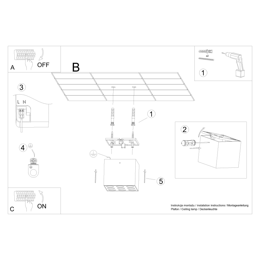 LED-kohdevalaisin OZZY LED/16W/230V musta