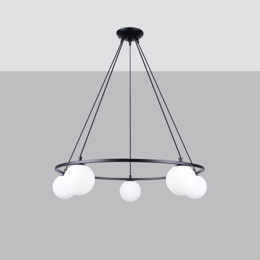 Kattokruunu johdossa YOLI 5xG9/8W/230V musta