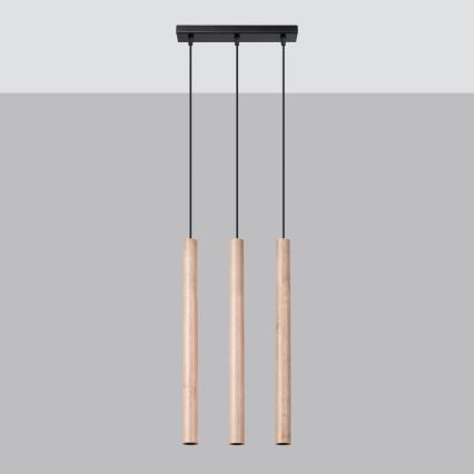 Kattokruunu johdossa PASTELO 3xG9/8W/230V pyökki