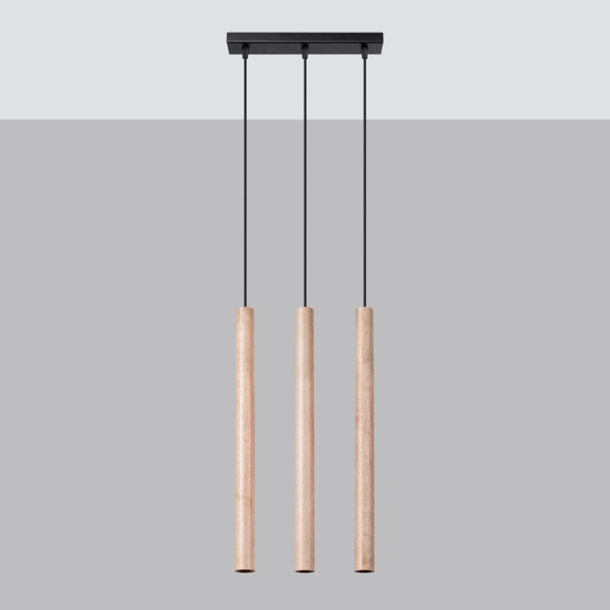 Kattokruunu johdossa PASTELO 3xG9/8W/230V pyökki