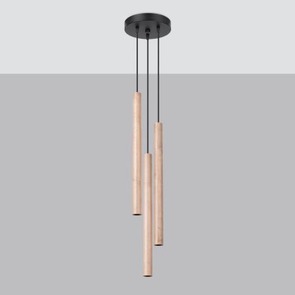 Kattokruunu johdossa PASTELO 3xG9/8W/230V pyökki