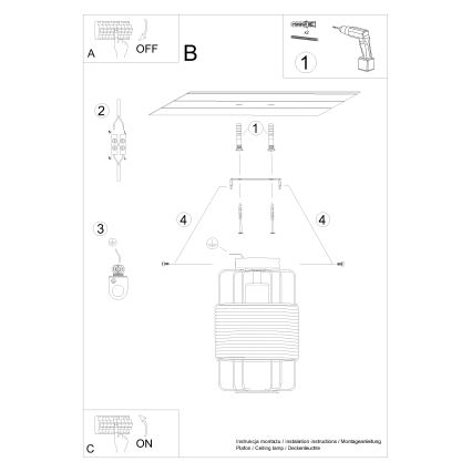 Kattovalo GIZUR 1xE27/15W/230V
