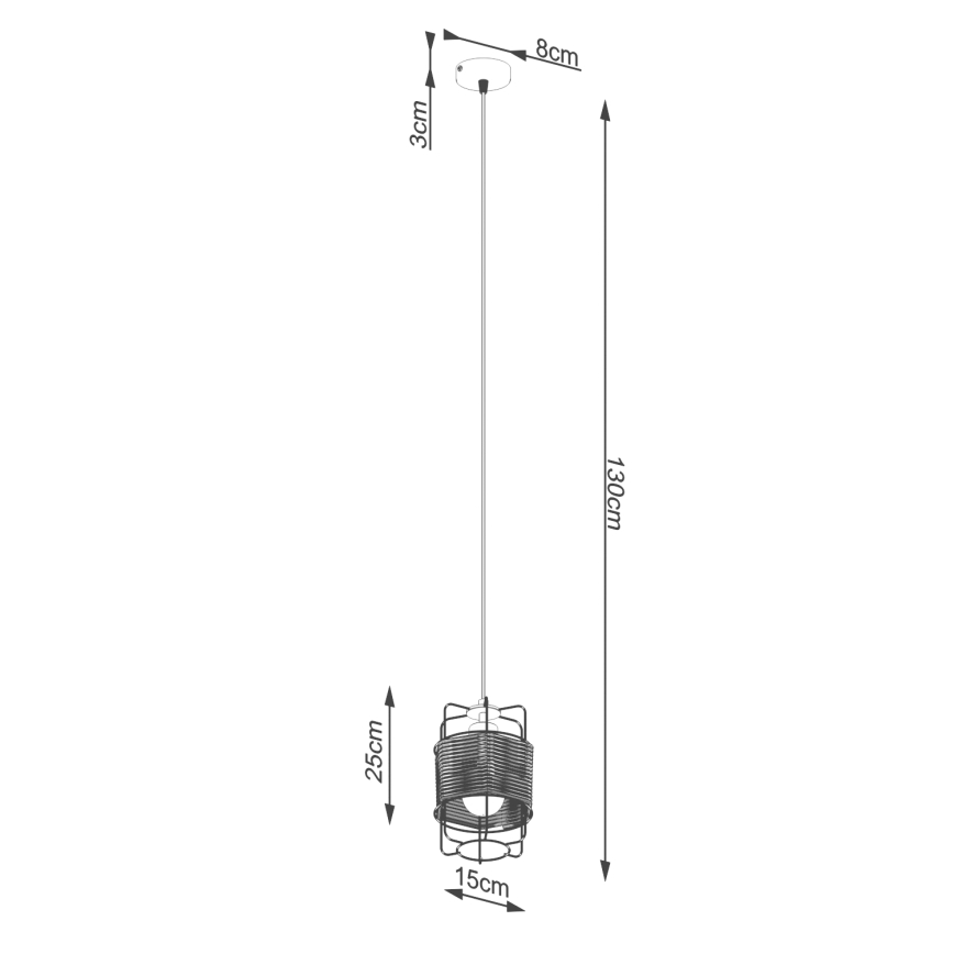Kattokruunu johdossa GIZUR 1xE27/15W/230V