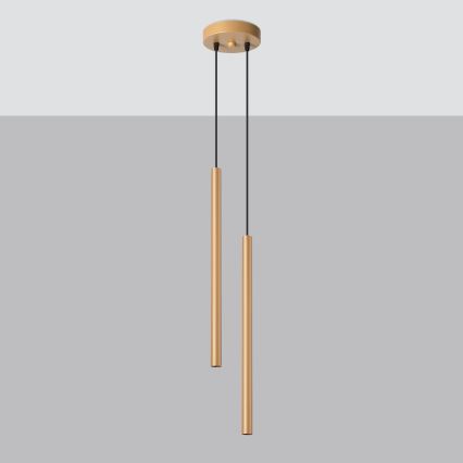 Kattokruunu johdossa PASTELO 2xG9/8W/230V kulta