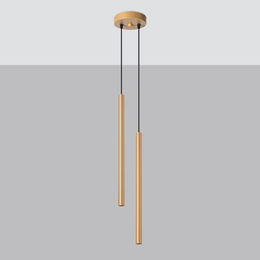 Kattokruunu johdossa PASTELO 2xG9/8W/230V kulta