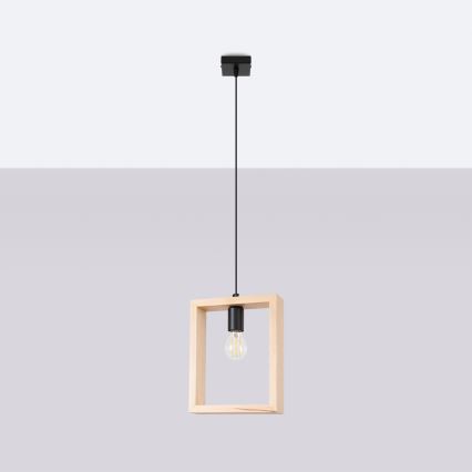 Kattokruunu johdossa ARIES 1xE27/15W/230V pyökki/beige
