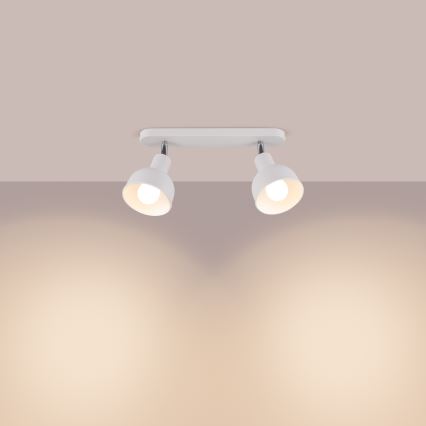 Kohdevalo ELBA 2xE27/15W/230V valkoinen