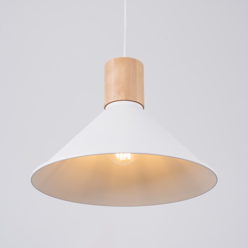 Kattokruunu johdossa JAGA 1xE27/15W/230V halkaisija 30 cm valkoinen