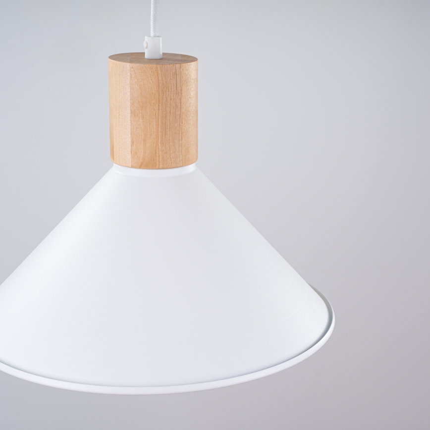 Kattokruunu johdossa JAGA 1xE27/15W/230V halkaisija 30 cm valkoinen