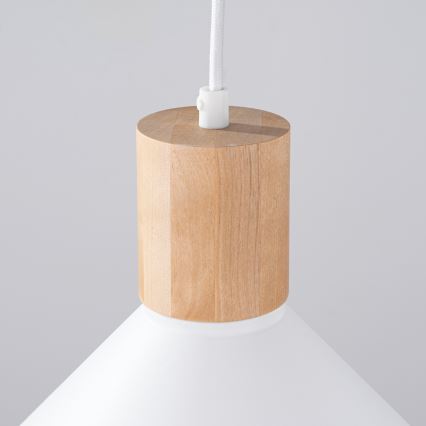 Kattokruunu johdossa JAGA 1xE27/15W/230V halkaisija 30 cm valkoinen