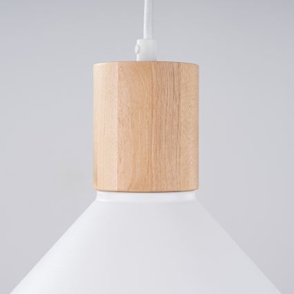 Kattokruunu johdossa JAGA 1xE27/15W/230V halkaisija 30 cm valkoinen