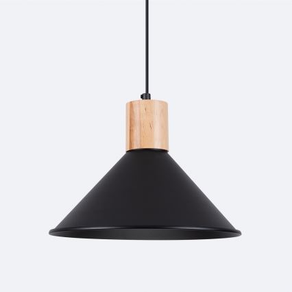 Kattokruunu johdossa JAGA 1xE27/15W/230V halkaisija 30 cm musta