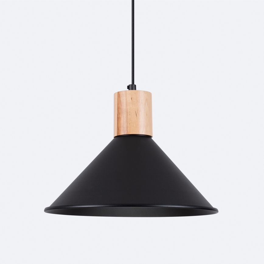 Kattokruunu johdossa JAGA 1xE27/15W/230V halkaisija 30 cm musta