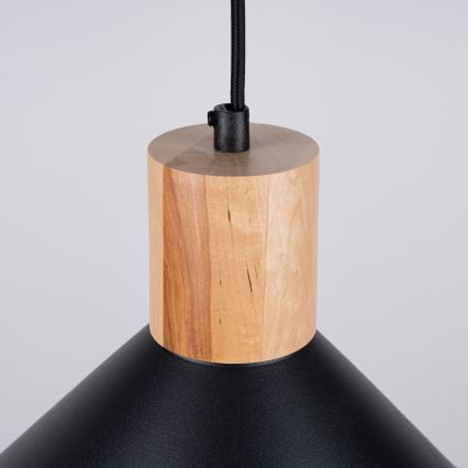 Kattokruunu johdossa JAGA 1xE27/15W/230V halkaisija 30 cm musta
