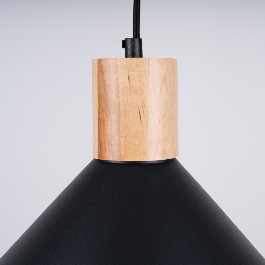 Kattokruunu johdossa JAGA 1xE27/15W/230V halkaisija 30 cm musta