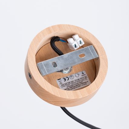 Kattokruunu johdossa JAGA 1xE27/15W/230V halkaisija 30 cm musta