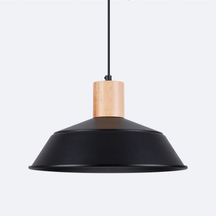 Kattokruunu johdossa FANO 1xE27/15W/230V halkaisija 34 cm musta