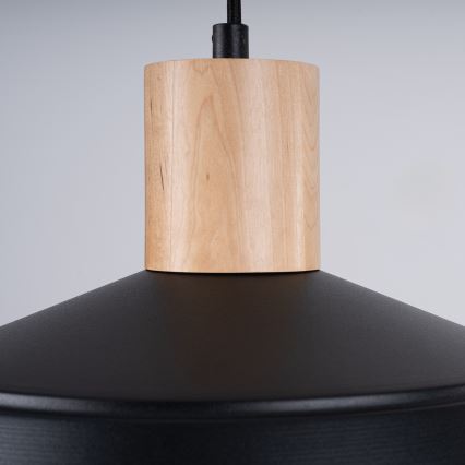 Kattokruunu johdossa FANO 1xE27/15W/230V halkaisija 34 cm musta