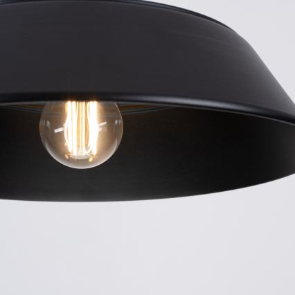 Kattokruunu johdossa FANO 1xE27/15W/230V halkaisija 34 cm musta