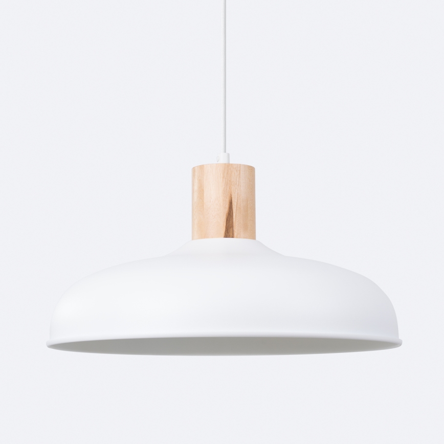 Kattokruunu johdossa INDY 1xE27/15W/230V halkaisija 38 cm valkoinen