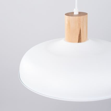 Kattokruunu johdossa INDY 1xE27/15W/230V halkaisija 38 cm valkoinen