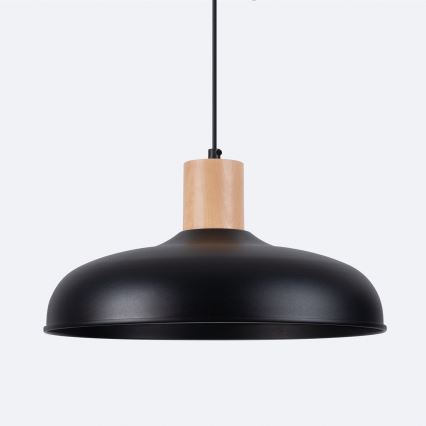 Kattokruunu johdossa INDY 1xE27/15W/230V halkaisija 38 cm musta