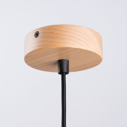 Kattokruunu johdossa INDY 1xE27/15W/230V halkaisija 38 cm musta