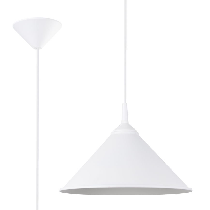 Kattokruunu johdossa ZUMA 1xE27/15W/230V halkaisija 30 cm valkoinen