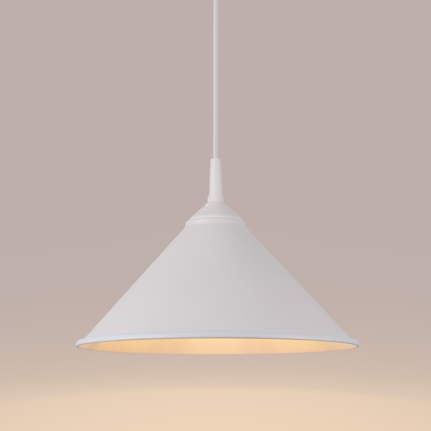 Kattokruunu johdossa ZUMA 1xE27/15W/230V halkaisija 30 cm valkoinen