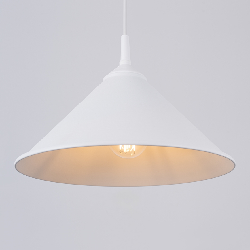 Kattokruunu johdossa ZUMA 1xE27/15W/230V halkaisija 30 cm valkoinen
