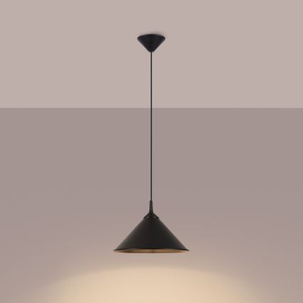 Kattokruunu johdossa ZUMA 1xE27/15W/230V halkaisija 30 cm musta