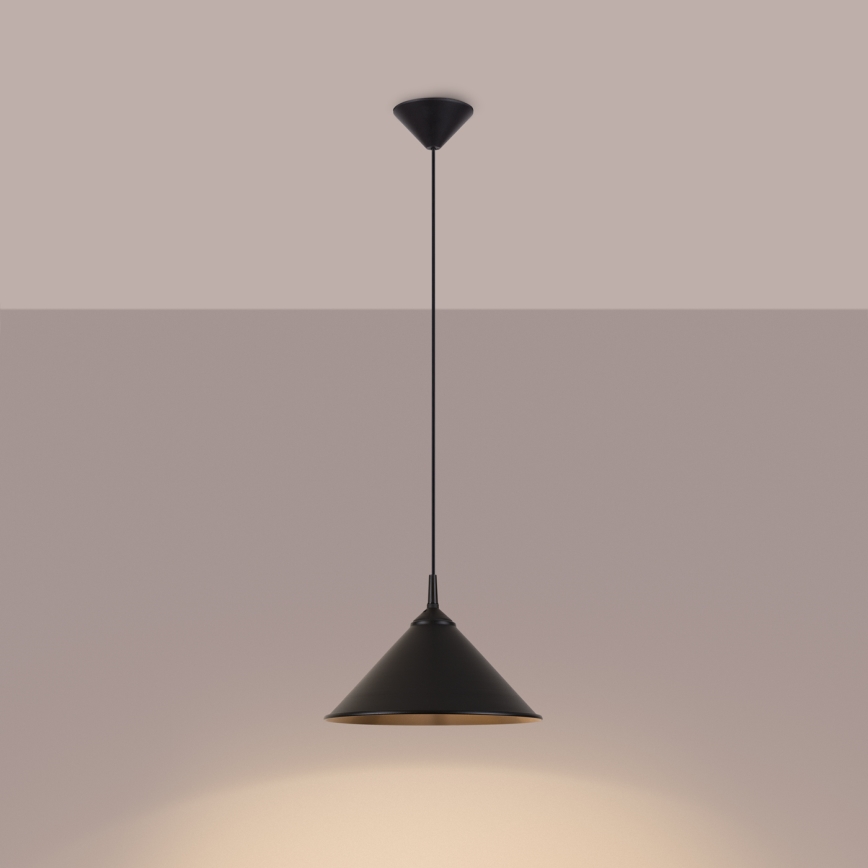 Kattokruunu johdossa ZUMA 1xE27/15W/230V halkaisija 30 cm musta