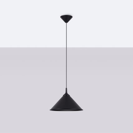 Kattokruunu johdossa ZUMA 1xE27/15W/230V halkaisija 30 cm musta