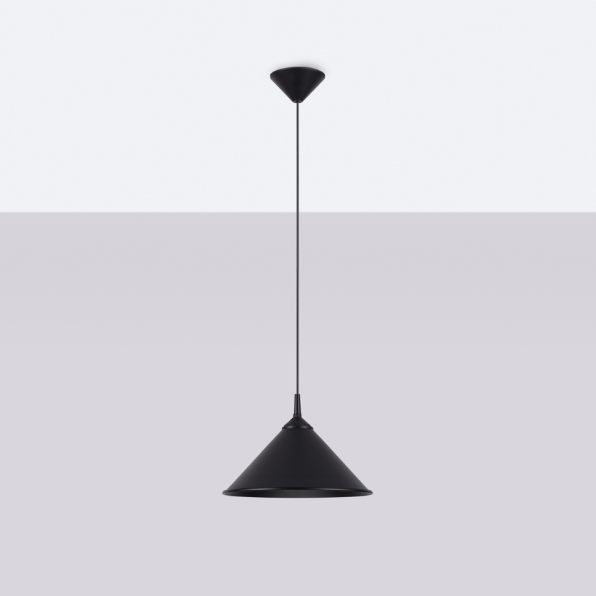 Kattokruunu johdossa ZUMA 1xE27/15W/230V halkaisija 30 cm musta