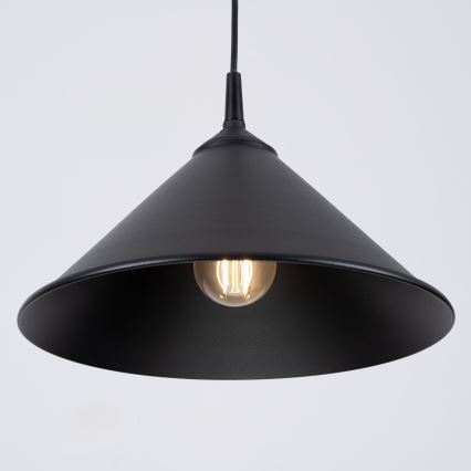 Kattokruunu johdossa ZUMA 1xE27/15W/230V halkaisija 30 cm musta