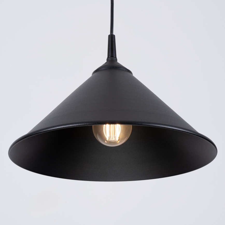 Kattokruunu johdossa ZUMA 1xE27/15W/230V halkaisija 30 cm musta