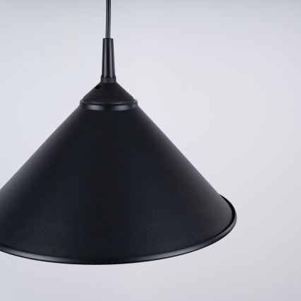Kattokruunu johdossa ZUMA 1xE27/15W/230V halkaisija 30 cm musta