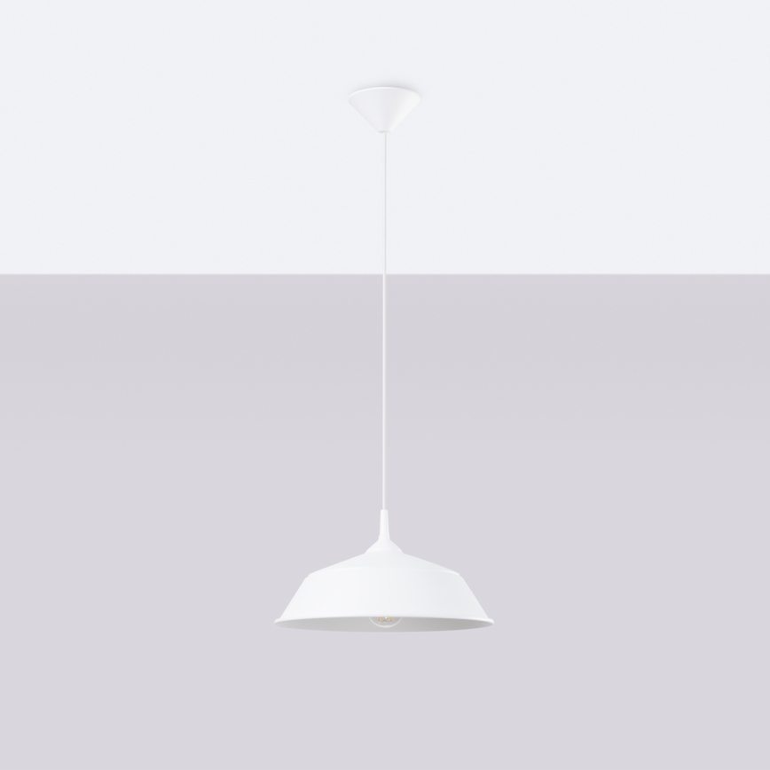 Kattokruunu johdossa FRIKA 1xE27/15W/230V halkaisija 34 cm valkoinen