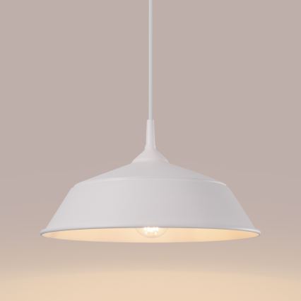 Kattokruunu johdossa FRIKA 1xE27/15W/230V halkaisija 34 cm valkoinen