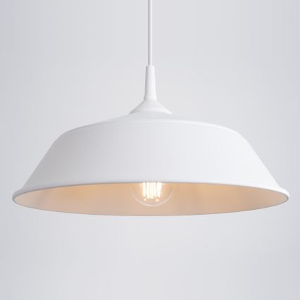 Kattokruunu johdossa FRIKA 1xE27/15W/230V halkaisija 34 cm valkoinen